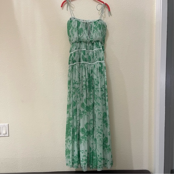 Empress Emerald Green/White Maxi dress Size 4 - Picture 7 of 9